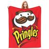 Pringles Chips Flanelltepper Potetsnacks Morsomme Kastepledd for Hjemmet 125*100cm Teppebit