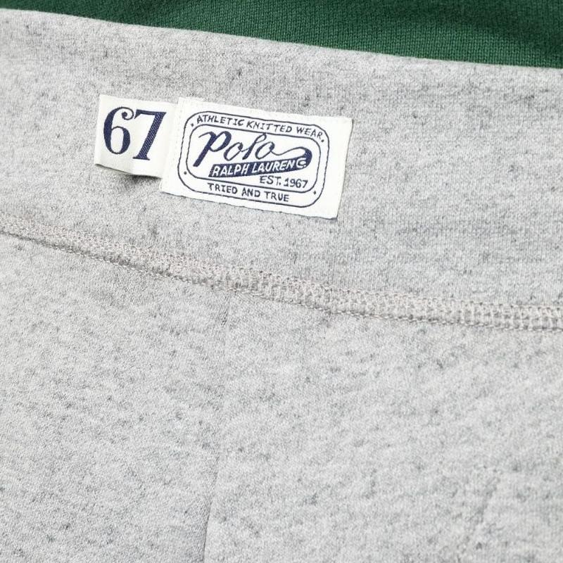 Polo Ralph Lauren FW22 Logo Print Lace-Up Knit Joggers Men Joggers Gray 710878607-003