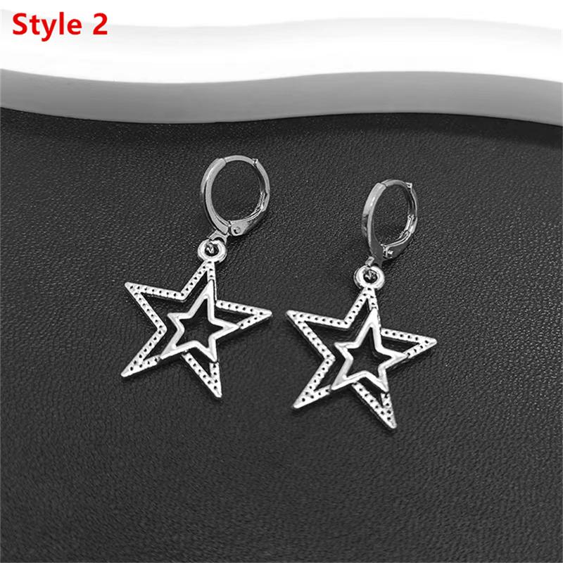 

Модные серьги со звездами, серьги со звездами богини, серьги со звездами колдовства, очаровательные висячие серьги, вечерние ювелирные изделия в стиле хип-хоп, подарки Style 2