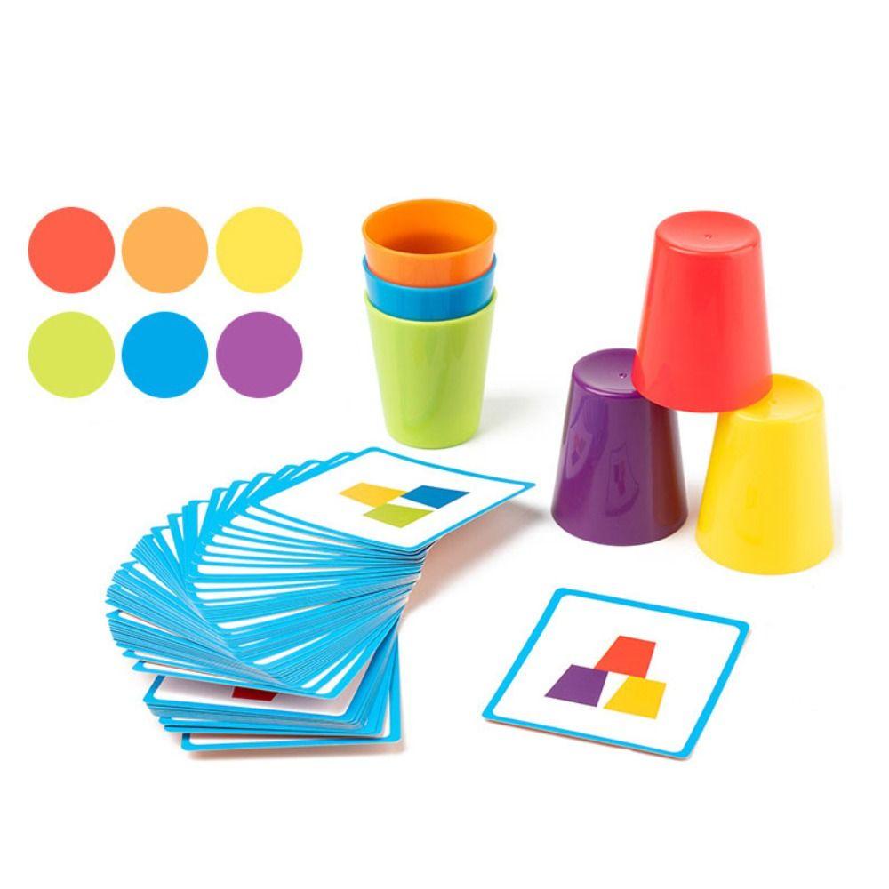 Matching Color Stacked Cups Game Sorting Color Classification Cup Toys  Party