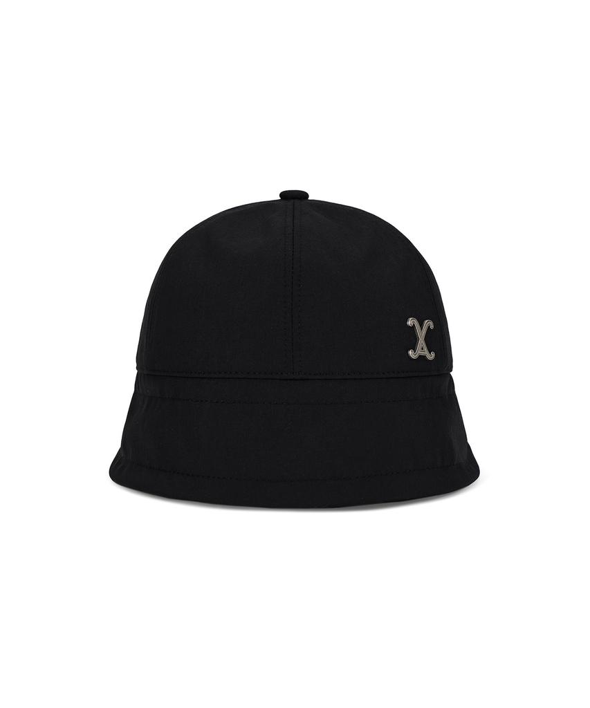 Bajal Va Curved Studded Nylon Bonnet Hat Black
