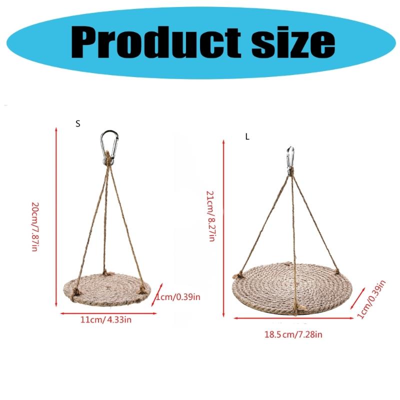 Straw Woven Reptiles Hammock Bed for Lizards and Small Animal Owners Breathable and Easy to Hanging for Terrariums Decors