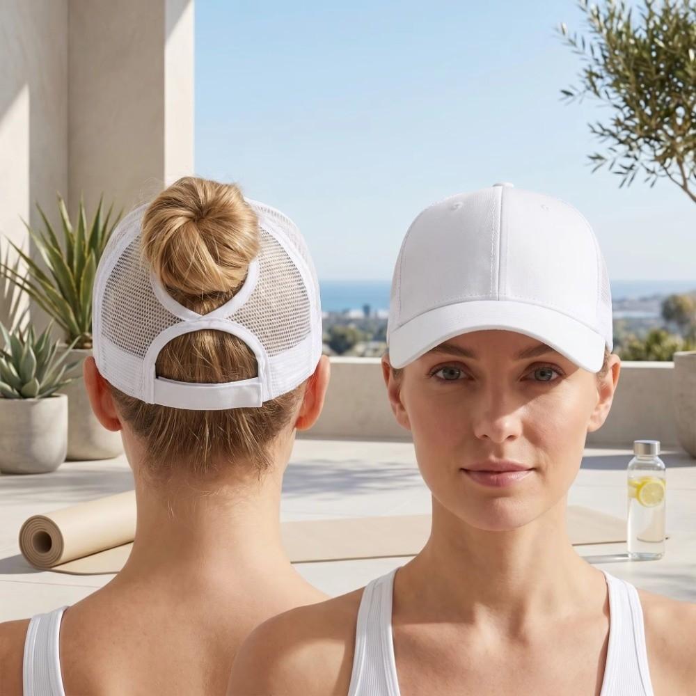Breathable Mesh Mesh Baseball Caps Hollow Out Back Visor Hat Casual Sun Hats  for Women and Men