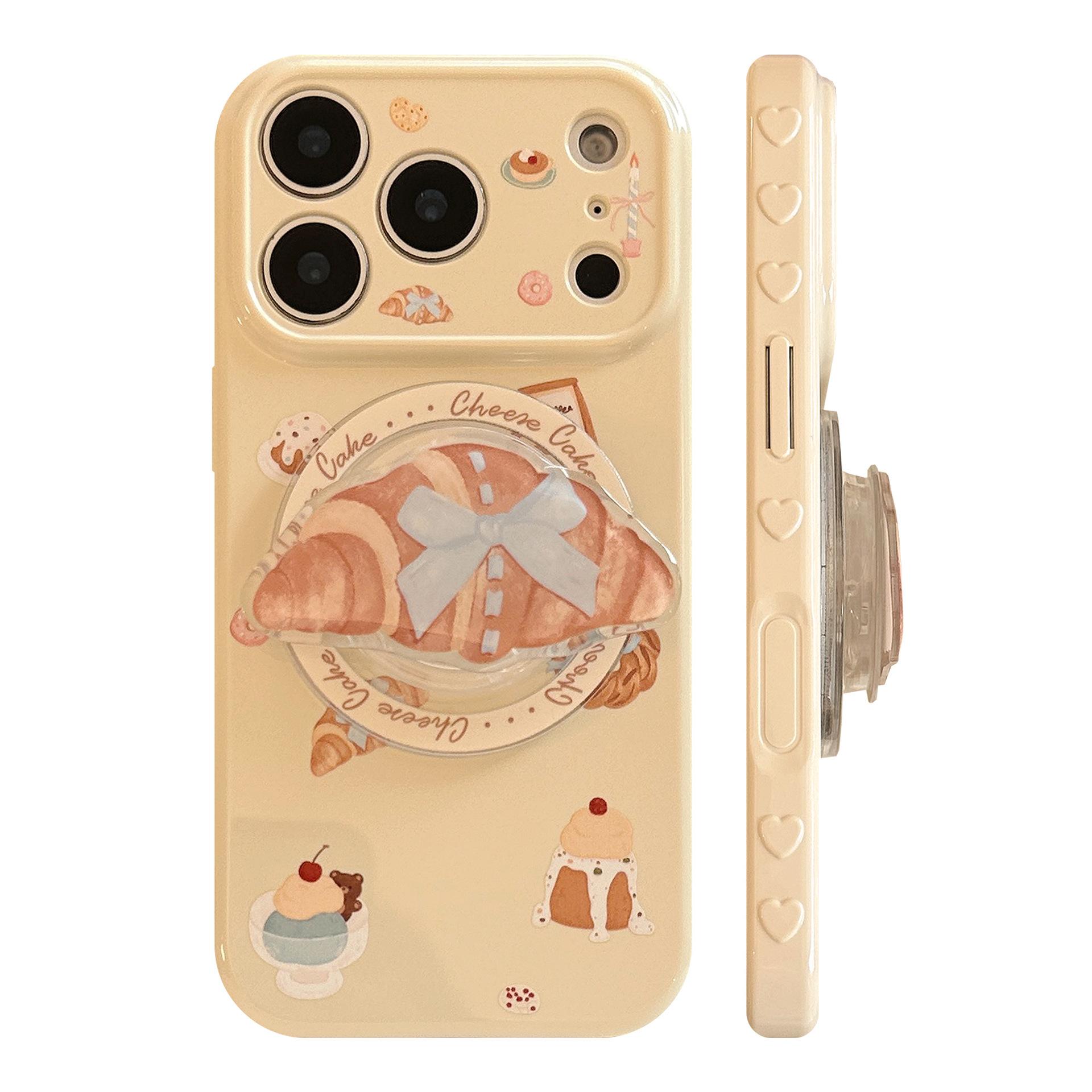 

Creative Bread House Stand Phone Case for iPhone 16, iPhone 17, iPhone 17 Pro Max iPhone 17 Pro Max