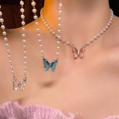 Butterfly Ins Versatile Temperament Sweet Feeling Collarbone Chain
