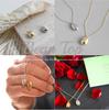 Genuine Gold and Sterling Silver 925 Charm Necklace Pendant for Men and Women. Simple, thin, small chain set with genuine drawstring pouch. Casual,