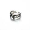 Tide Retro Black Double T Open Ring Female Personality Niche Hip Hop Design Sense Index Finger Ring