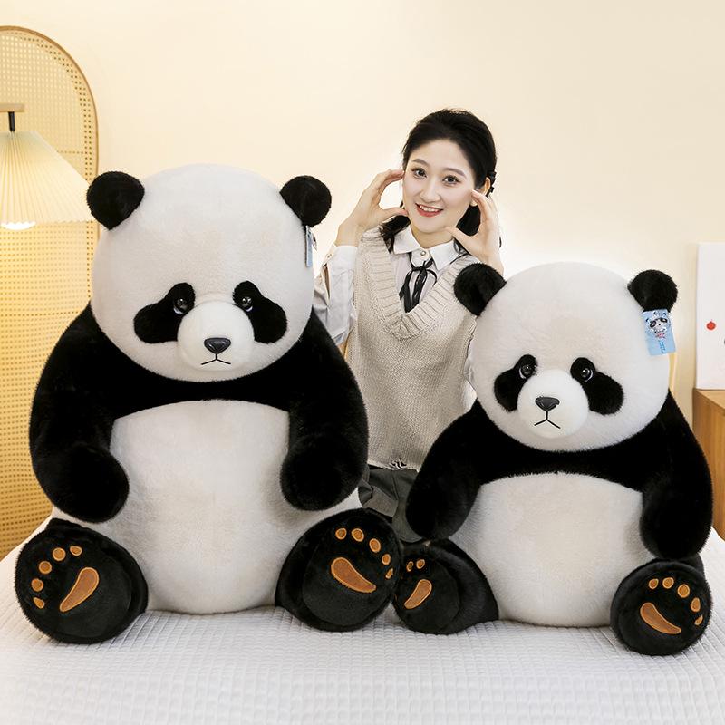 Plyšová hračka ľadový medveď panda - handrová bábika pre deti, Darček z boutique zoologickej záhrady
