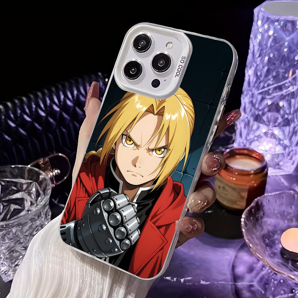 

Fullmetal Edward Elric Phone Case for iPhone 17 16 15 14 13 12 11 X XR XS Air Pro Max Plus White Colorful Silver Cover iPhone 12 Pro