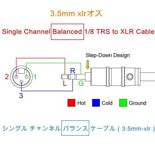 Luxferre XLR to 3.5mm Converter, XLR to 3.5mm Mini Plug XLR Converter Cable, Microphone Cable, Balanced Connection, XLR Cable, XLR Stereo Converter, 6