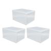 Shoe Storage Box Thick Side Opening Space Saving Transparent Stackable Shoe   Foldable Shoe Rack Container Holder for Shoes Clothes