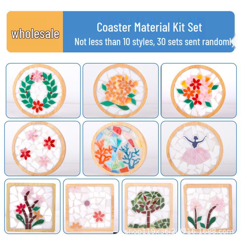 DIY Mosaic Coaster Craft Kit for Kids - Patchwork Creative Art