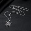 Year of the Tiger Tiger Head Titanium Steel Necklace Men's and Women's Trendy Cool Long Hip Hop Retro Personality Zodiac Pendant Birthday Year Jewelry