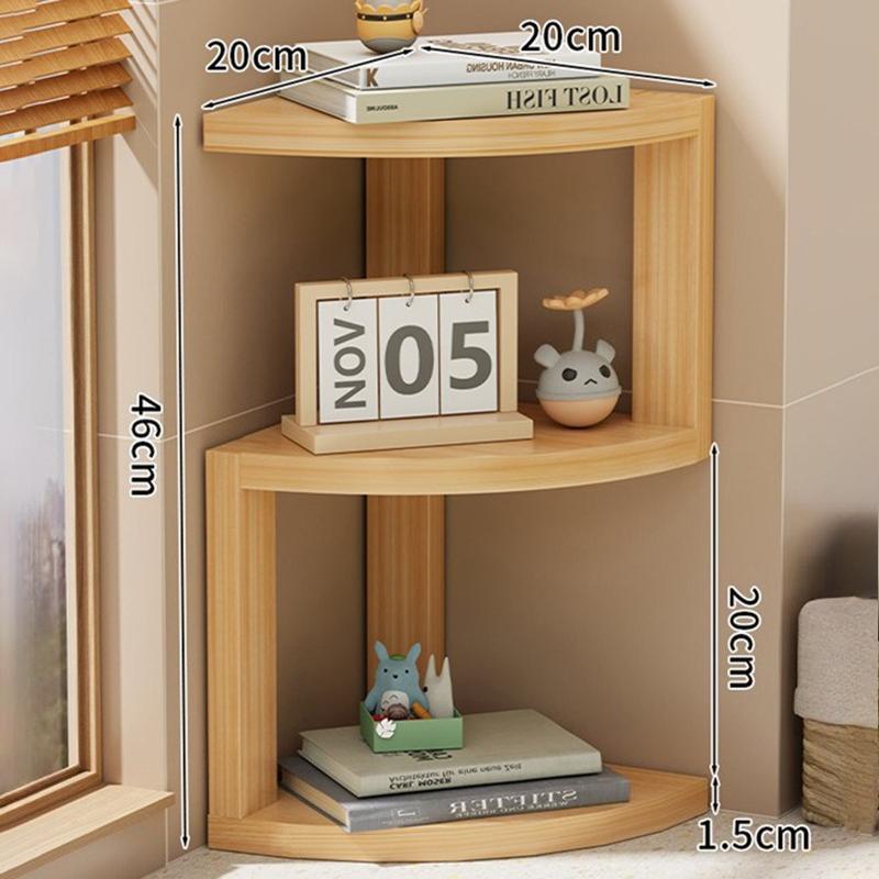 

Corner Storage Holders Wooden Organizer Bookshelf Office Decoration Racks Desk Organizers Display Stand Aesthetic Home Supplies