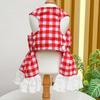 Pet Supplies Soft Pet Summer Clothes Breathable Thin Design Cat Plaid Skirt Fashion Pet Dresses Puppy