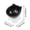 1PCS Elevated Cat Dog Bowl Transparent Plastic Pet Feeder Dish with Neck Protection Ergonomic High Raised Durable Accessories