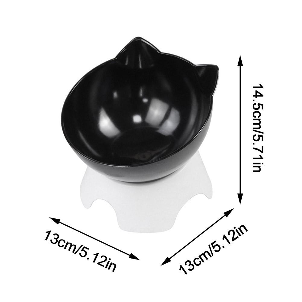 1PCS Elevated Cat Dog Bowl Transparent Plastic Pet Feeder Dish with Neck Protection Ergonomic High Raised Durable Accessories