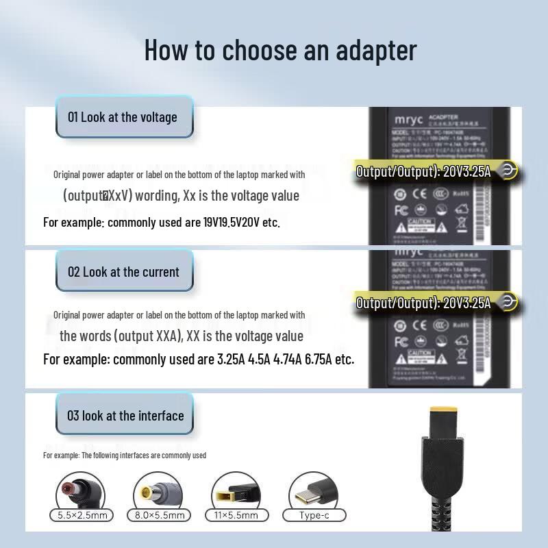 mryc 230W Laptop Charger for Lenovo Legion & Xiaoxin Series