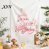 Nature Style Backdrop Baby Birthday Backdrop, Greenery Forest Banner for Boy Girl, Linen-like Polyester Fabric 100 Day Celebration Party Decorations,