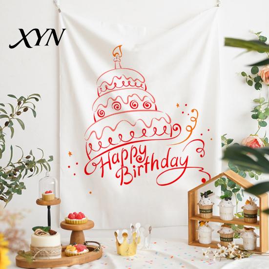 Nature Style Backdrop Baby Birthday Backdrop, Greenery Forest Banner for Boy Girl, Linen-like Polyester Fabric 100 Day Celebration Party Decorations,