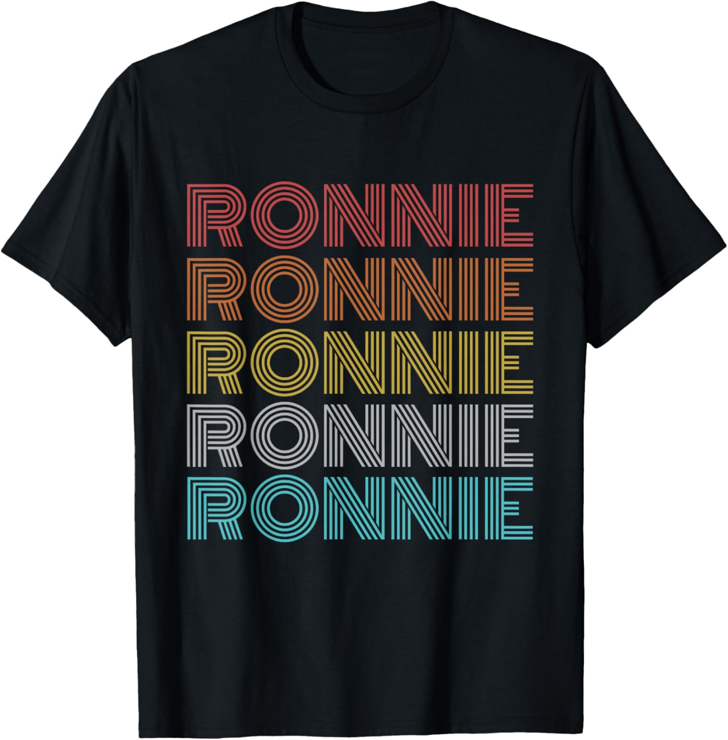 Ronnie Retro Vintage Ronnie Black Unisex-Adults T-Shirt S разноцветный