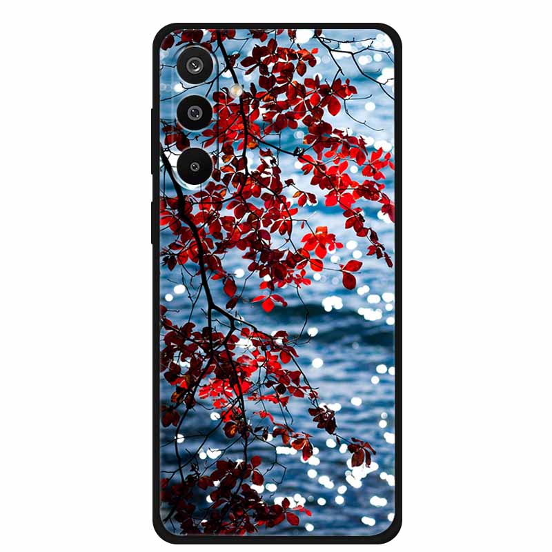 For Samsung Galaxy A36 5G Case Flowers Printed Silicone Phone Cases Cover for Samsung A26 5G TPU Shells A 26 36 Black TPU Coques