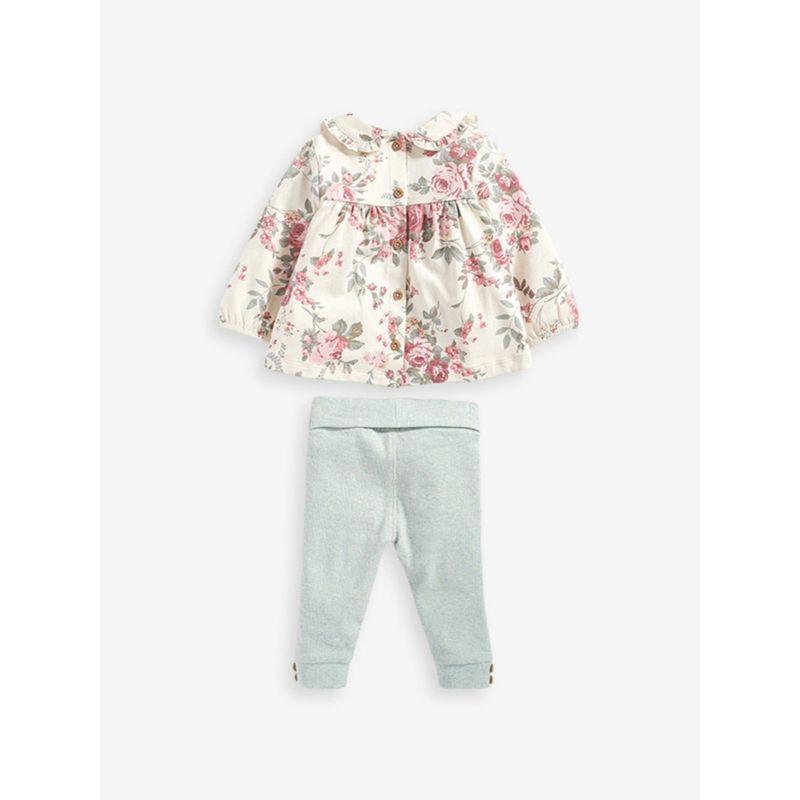 Girls' Floral Suit, Long-Sleeved Top, Leggings, Two-Piece Set, Kidsren's Pure Cotton Autumn Clothing, Baby T-Shirt Two-Piece Set 6