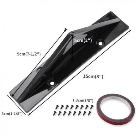 Glossy Rear Bumper Diffuser Shark Fin Spoiler Lip Splitter For Chrysler 300 300C