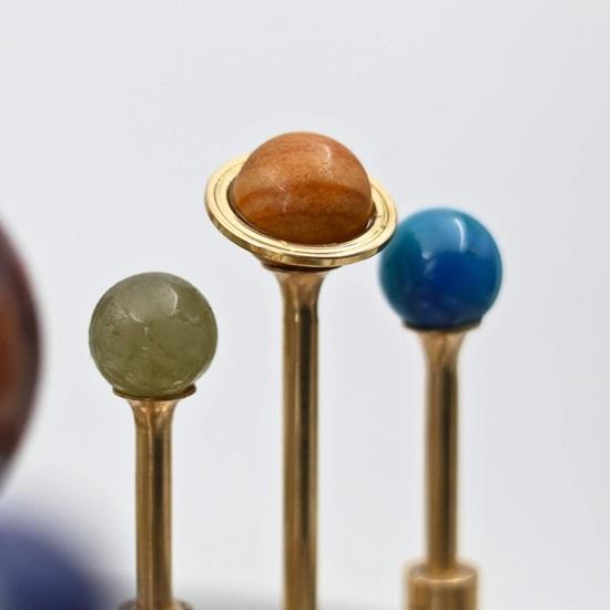 25.4 Cm Orrery, A Perfect Art To Display In Your Office or Room, Planets Made of Semi Precious Stones, A Hand Driven Model of Solar System