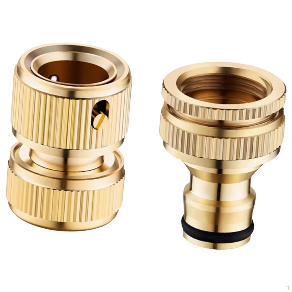 Garden Hose Fitting Male and Female Supplies Spare Parts Sturdy Quick Disconnect Adapter Thread