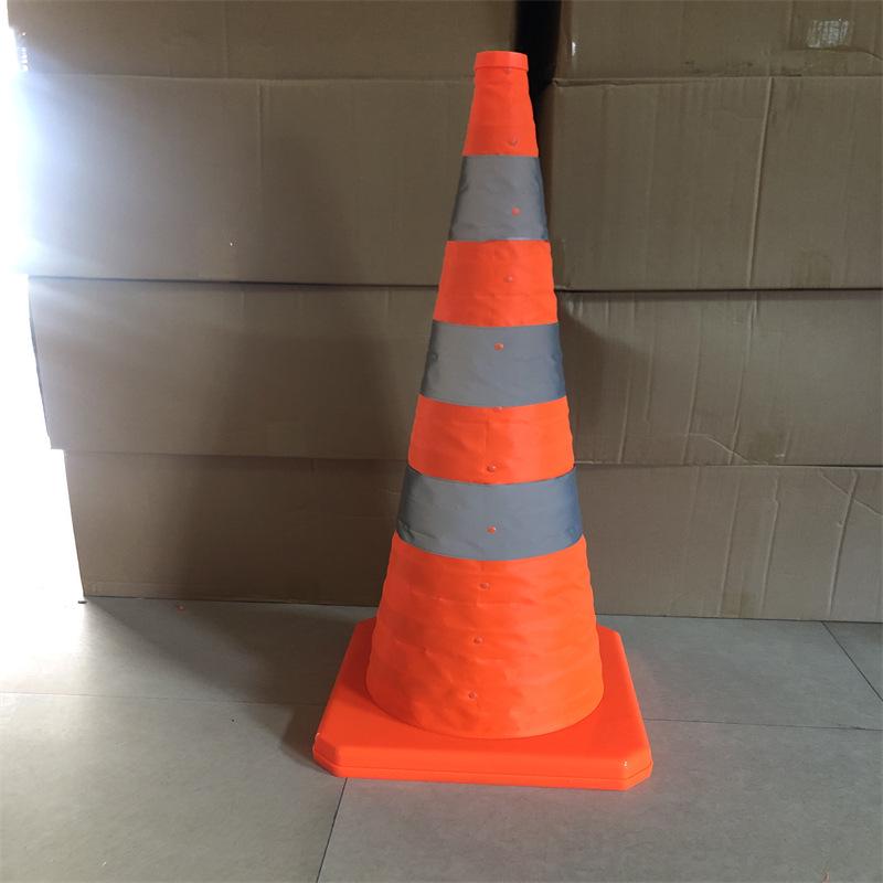 

Выдвижной светоотражающий светодиодный дорожный конус со складным предупреждающим барьером