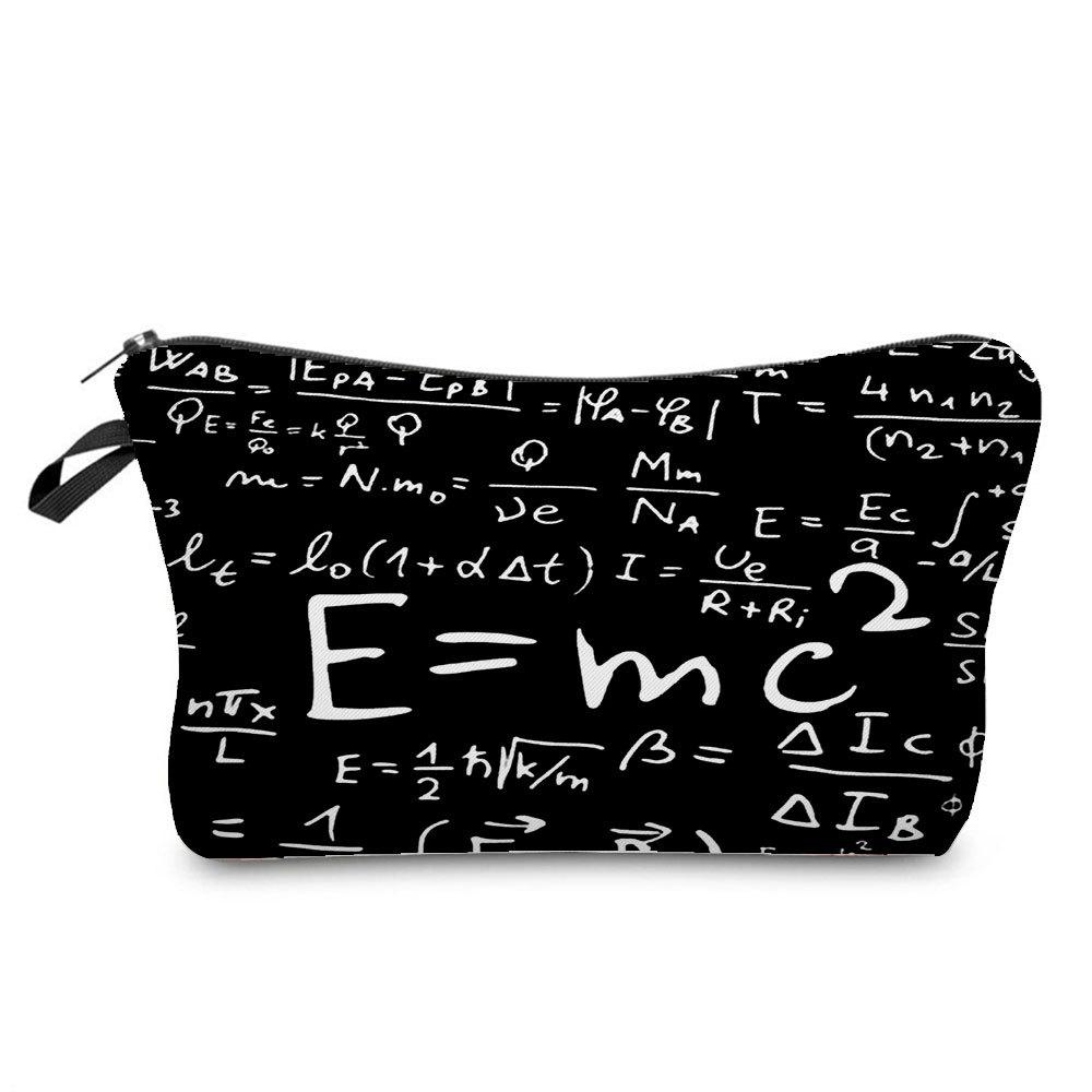Women Chemical Physics Formulas Print Cosmetic Bag Toiletries Organize Travel Storage Case 6768