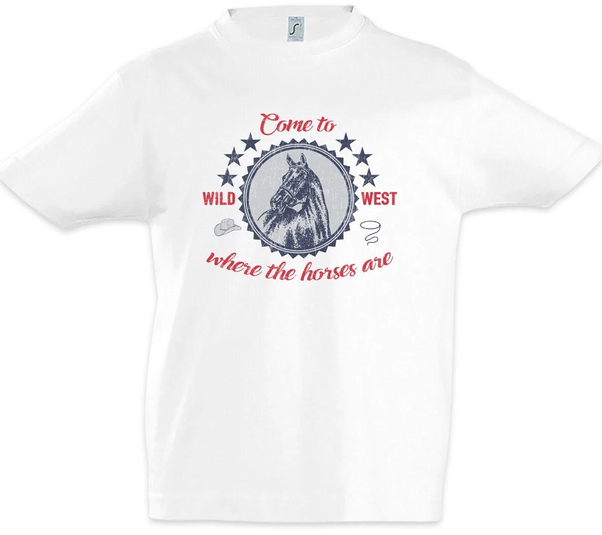 Come To The Wild West Kids Boys kids boys T-Shirt Western Cowboy Horses Riders Riders 100