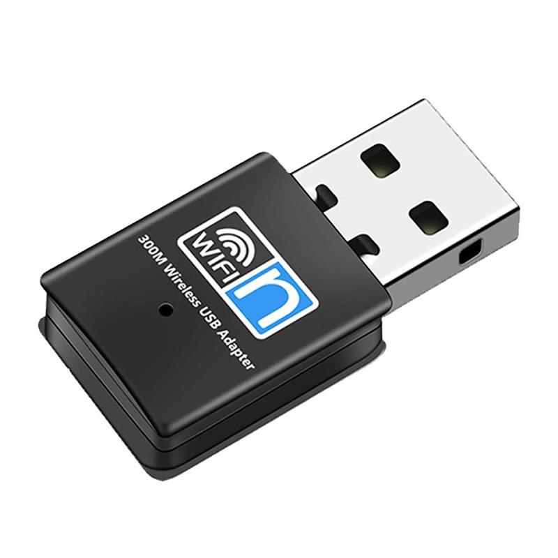 Driver-Free USB WiFi Network Card: Wireless Receiver/Transmitter with External Antenna, 300M.