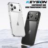 KEYSION Shockproof Armor Clear Case for iPhone 17 Pro Max HD Transparent Soft TPU Silicone+PC Phone Back Cover for iPhone 17 Pro