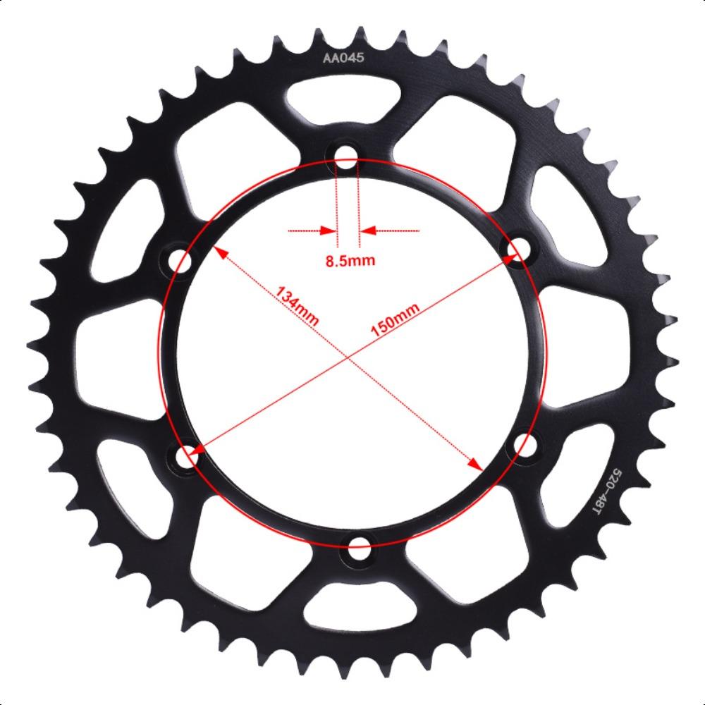 520 13T 48T Motorcycle Front Rear Sprocket Gear Wheel Cam for Kawasaki KX250 2004-2005 for Suzuki RM-Z250 K4,K5,K6