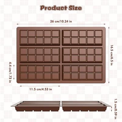 Chocolate Bar Molds - Non-stick Chocolate Molds, Food-grade Silicone Deep Molds for Dubai Pistachios, Candies, Snacks