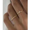 Minimalist Stacking Ring Set, Chic Twist Pinky Promise Rings for Women, Anti Allergy Stainless Steel Metal Wedding Bands Jewelry