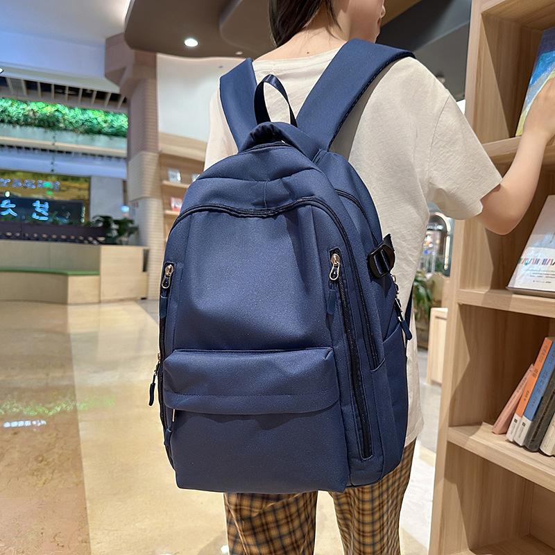Schoolbag High Value New College Style Backpack Junior High School Students Casual Simple Light Commuting Versatile Large Capacity Backpack