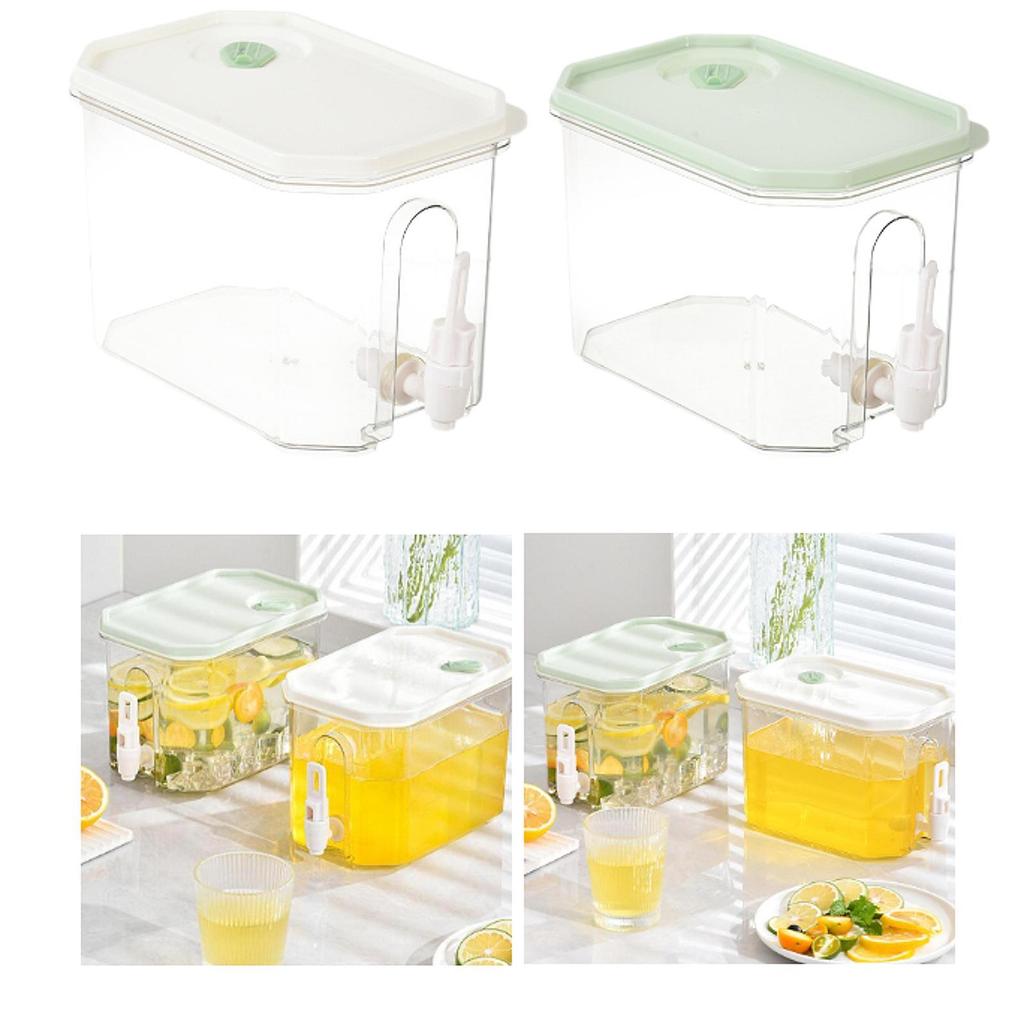 Iced Beverage Dispenser 3.5L Ice Water Jug Pot for Refrigerator Home Kitchen
