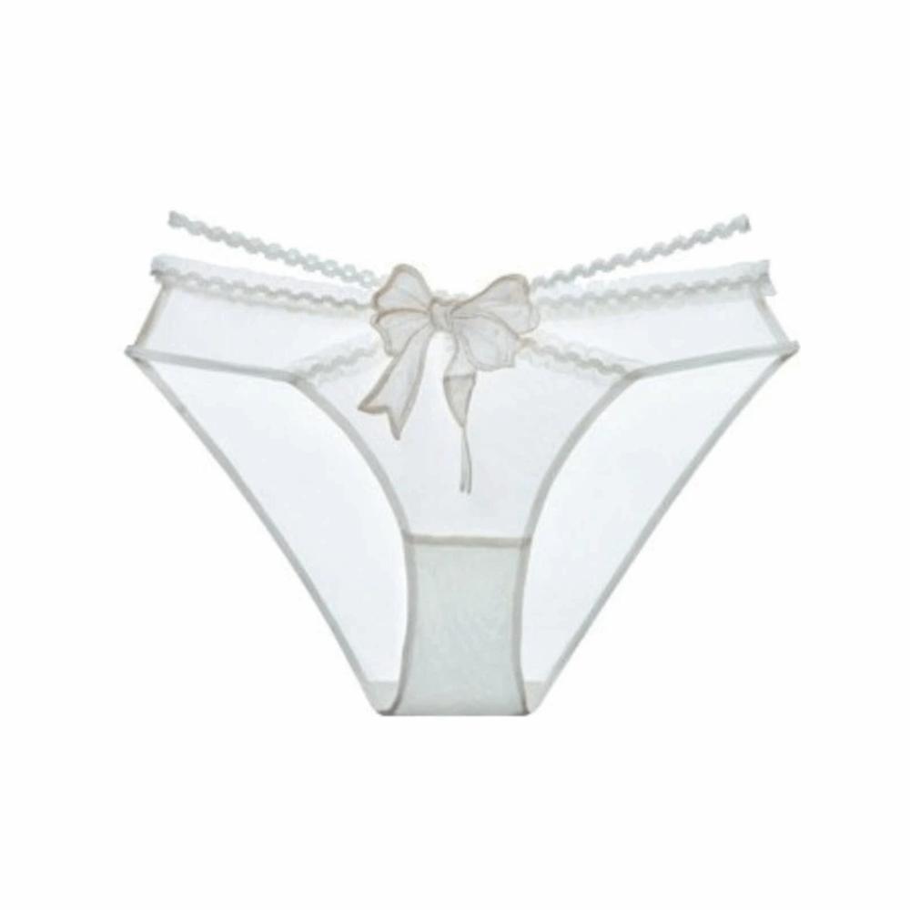 Mesh Women Underwear Hollow Bow Lace Panties Female Lingerie Lace Briefs  Lady