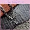Titanium Steel Multilayer Star Pendant Necklace For Men And Women With Stylish Design