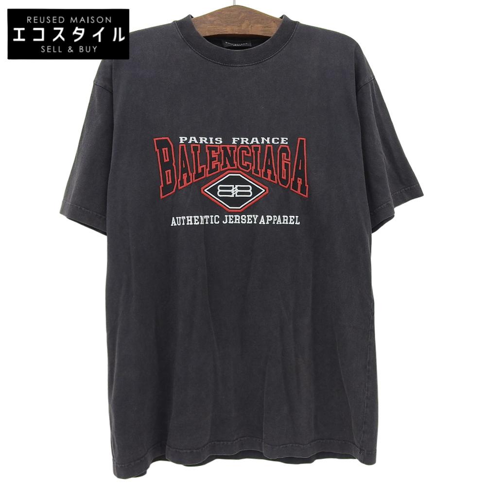 BALENCIAGA Excellent condition TMVA9 AUTHENTIC oversized T-shirt, men's, charcoal gray, XXS, 641675 tops XXS Charcoal grayUsed