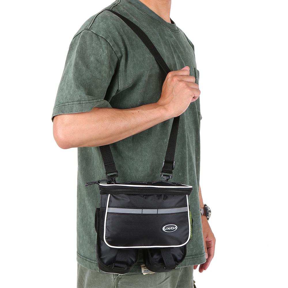 Lixada Cycling Bike Top Tube Bag with Rain Cover Waterproof Mountain Bicycle Front Frame Pannier