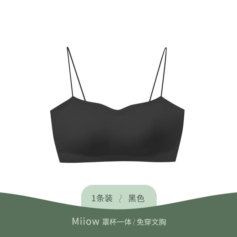 Thin Shoulder Strap Beautiful Back Underwear Women's Summer Thin Seamless Tube Top New Popular Small Chest Gathering Bra