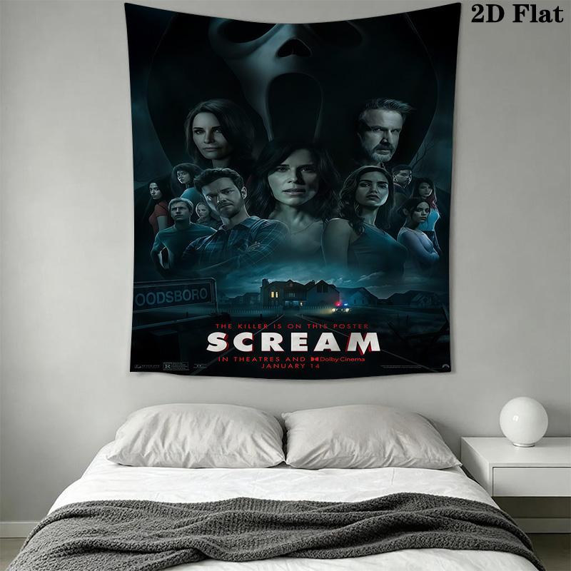 Horror Icon Tapestry Halloween Decor Tapestry Background Cloth Wallmounted Work Of Art Wall Decoration Background Cloth