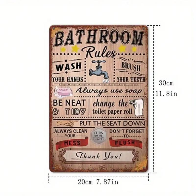 Vintage Metal Tin Sign Wall Art Kitchen Bar Garage Decor