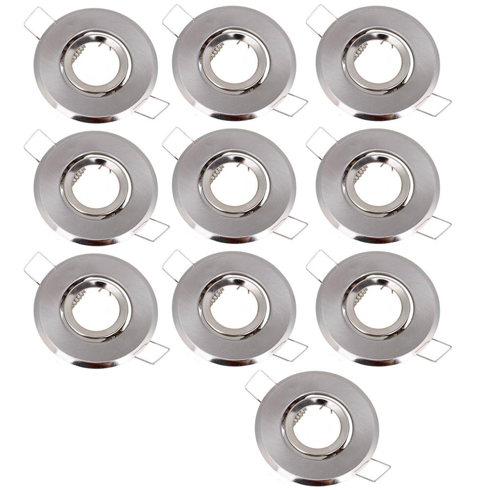 10-2Pcs MR11 Silver Dia 70mm Polished Chrome Fixture Lamp Holders Ceiling Spot Downlights Fitting