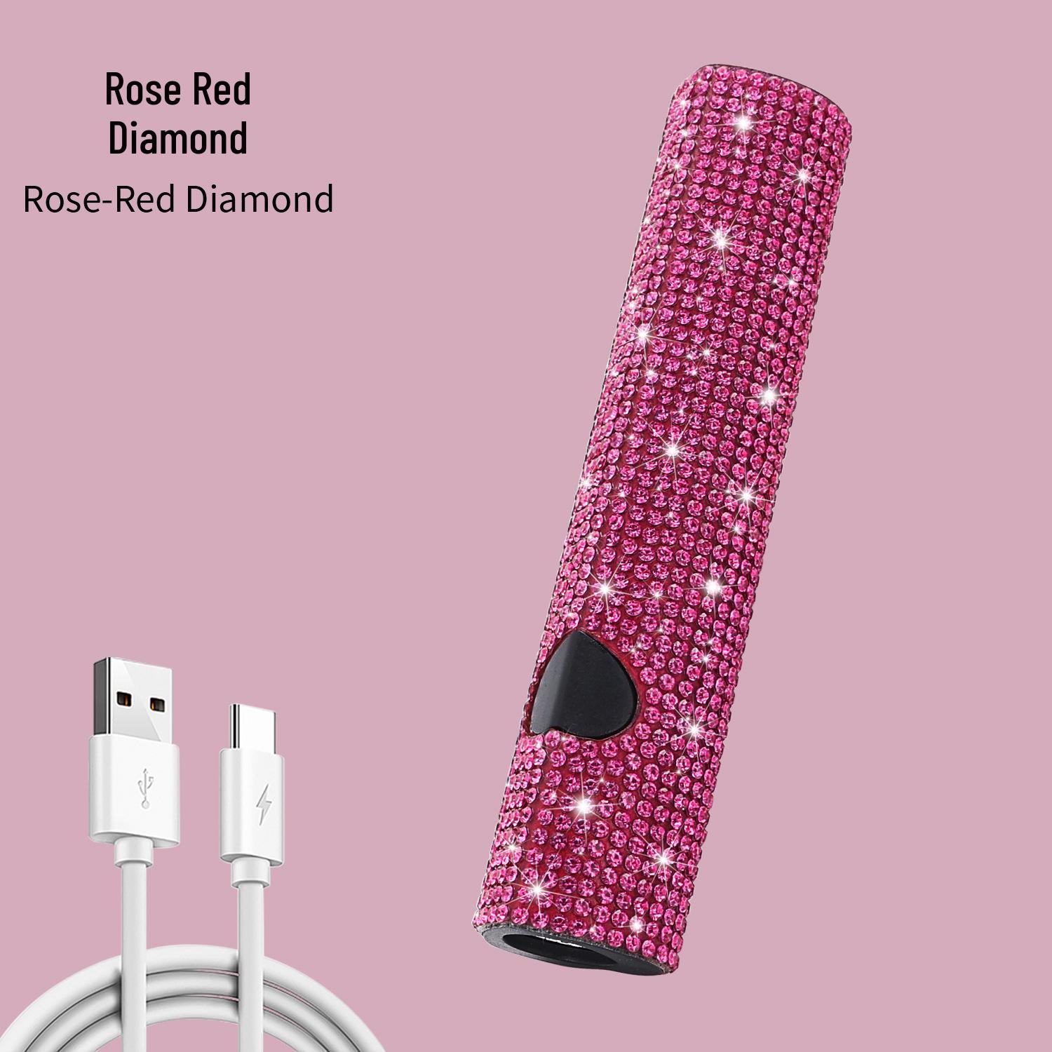 Heart-Shaped Rhinestone Quick-Dry Nail Gel Lamp - Portable, Non-Staining, Mini Handheld (One-Light)