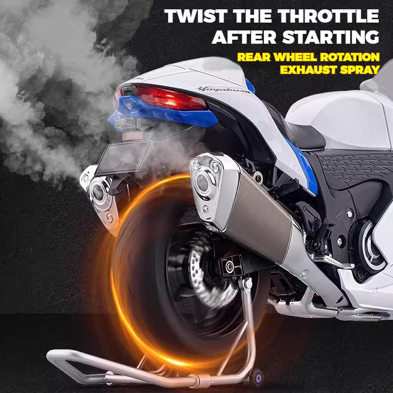 Spray 1/6 SUZUKI HAYABUSA GSX-1300R Alloy Diecast Motorcycle Model Collection Hobby High Simulation Home Decoration Ornament Boy
